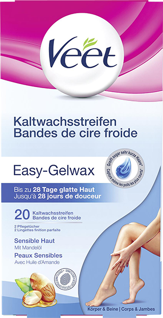 Veet Kaltwachsstreifen Easy-Gelwax sensible Haut
