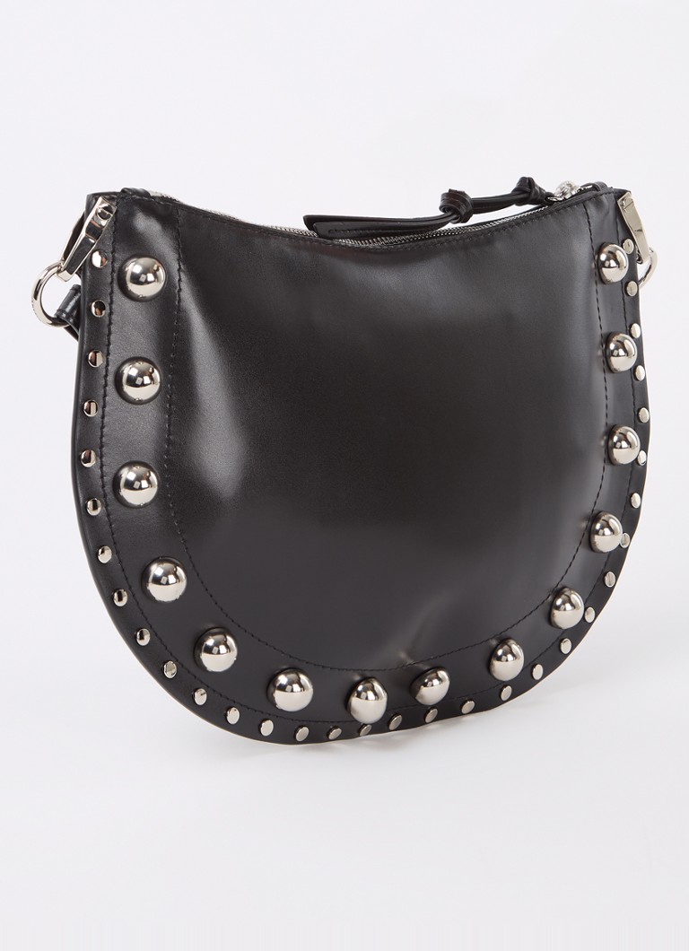 Isabel Marant Kanao-Ga leather shoulder bag with detachable shoulder strap and studs