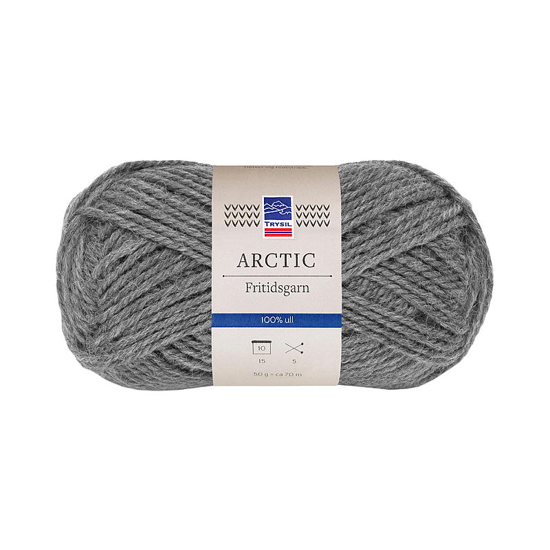 Trysil Arctic Fritidsgarn ull 100% ren ny ull, grå