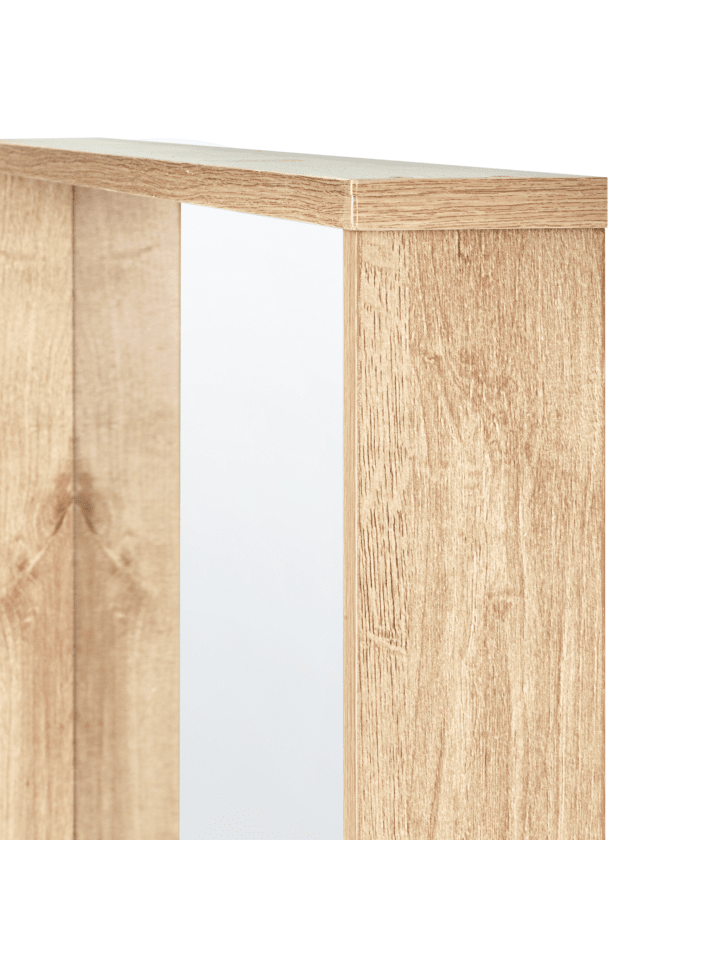 Beliani Dekospiegel ROSELL in Heller Holzfarbton - (W) 80 x (H) 65 x (L) 8 cm günstig kaufen onesize