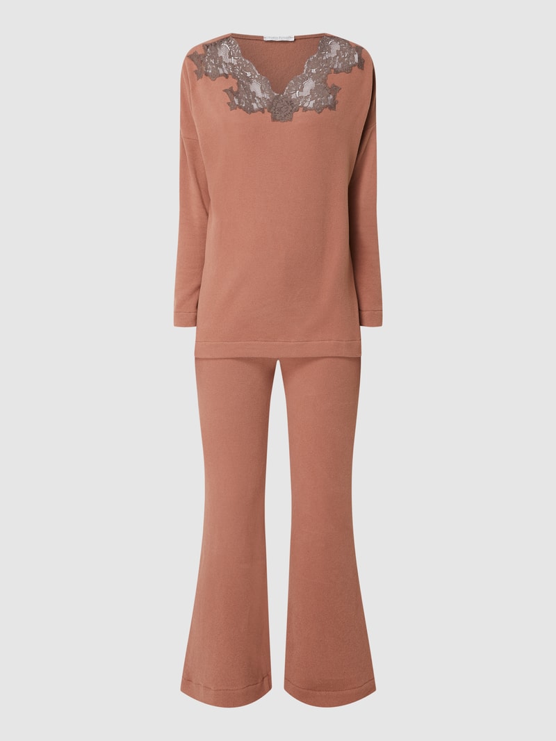 Pyjama mit Stretch-Anteil in altrosa