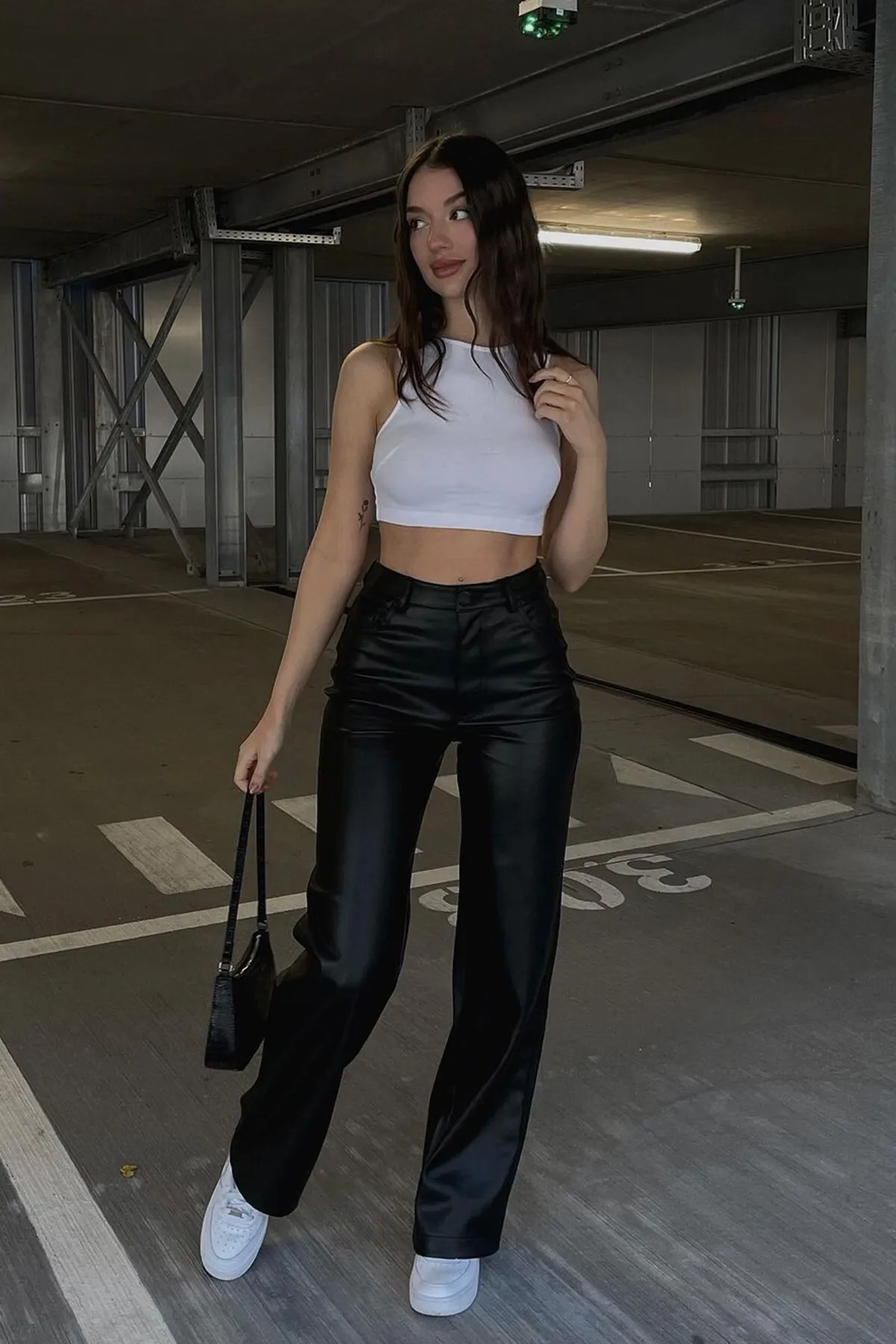 Madmext  Mad Girls Schwarze Lederhose Mg1316