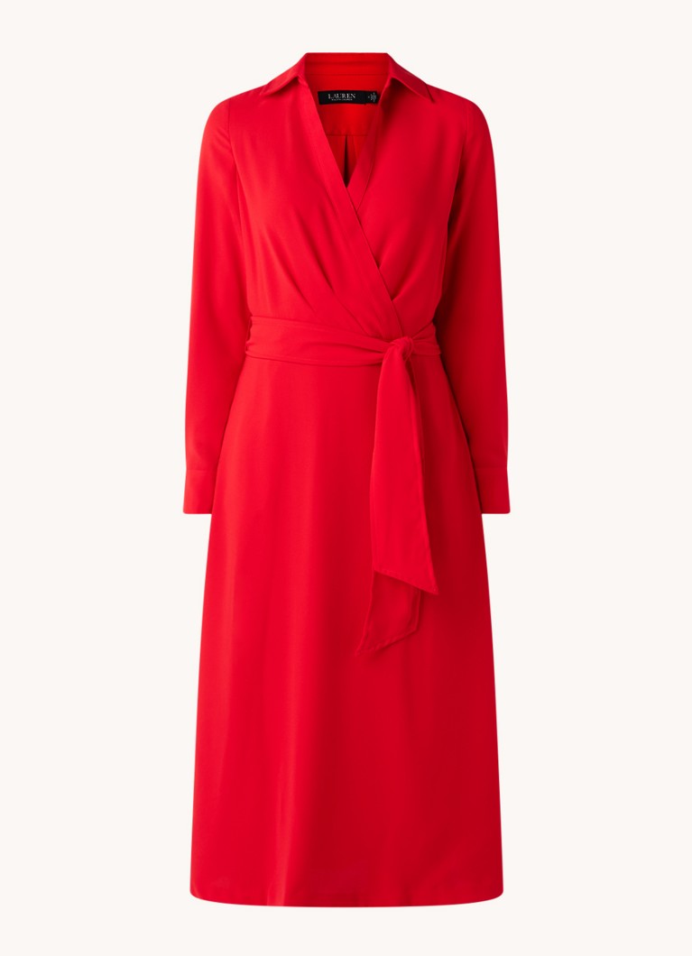 Vestido túnica midi de Ralph Lauren con cinturón anudado