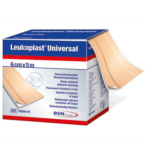LEUKOPLAST Universal Pfl.wasserabw.6 cmx5 m Rolle  1 St  Pflaster