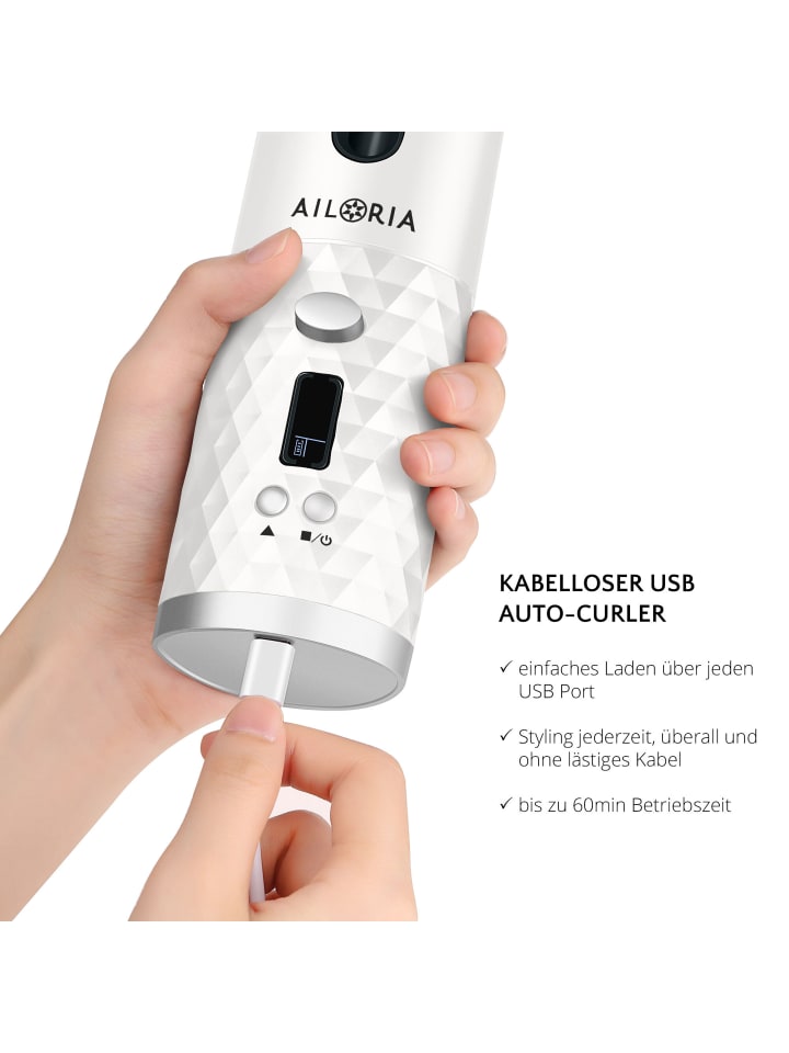 Ailoria REVOLUTIONNE Kabelloser Auto-Curler in weiß günstig kaufen onesize