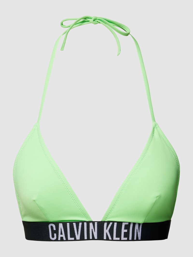 Bikini-Oberteil mit elastischem Logo-Bund Modell 'INTENSE POWER' in grün