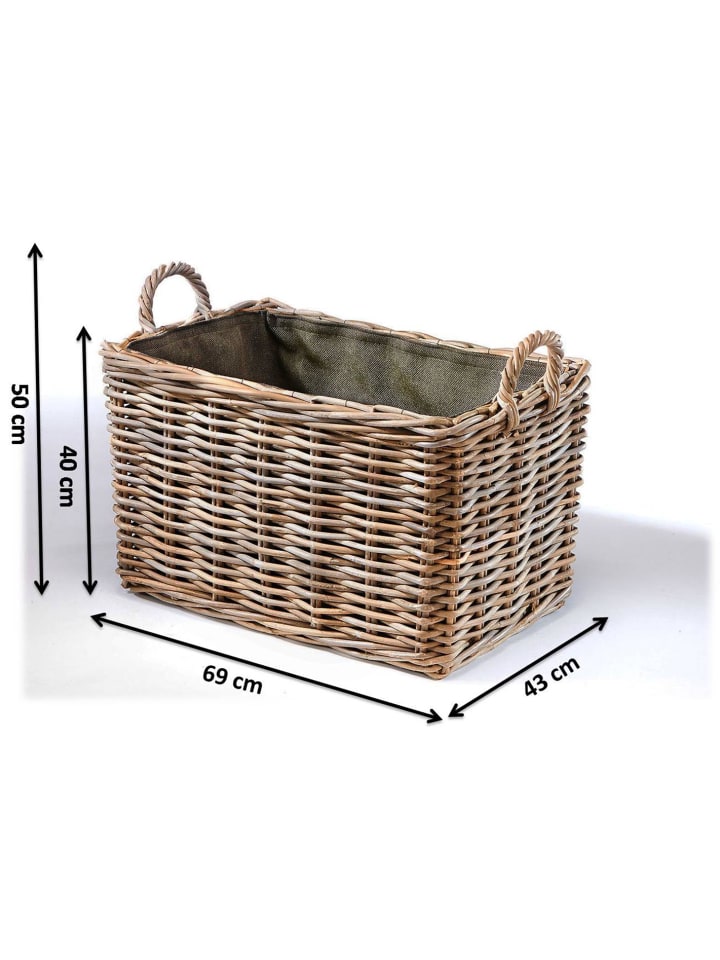 kobolo Kaminholzkorb KUBUWOOD01 in Grau günstig kaufen onesize