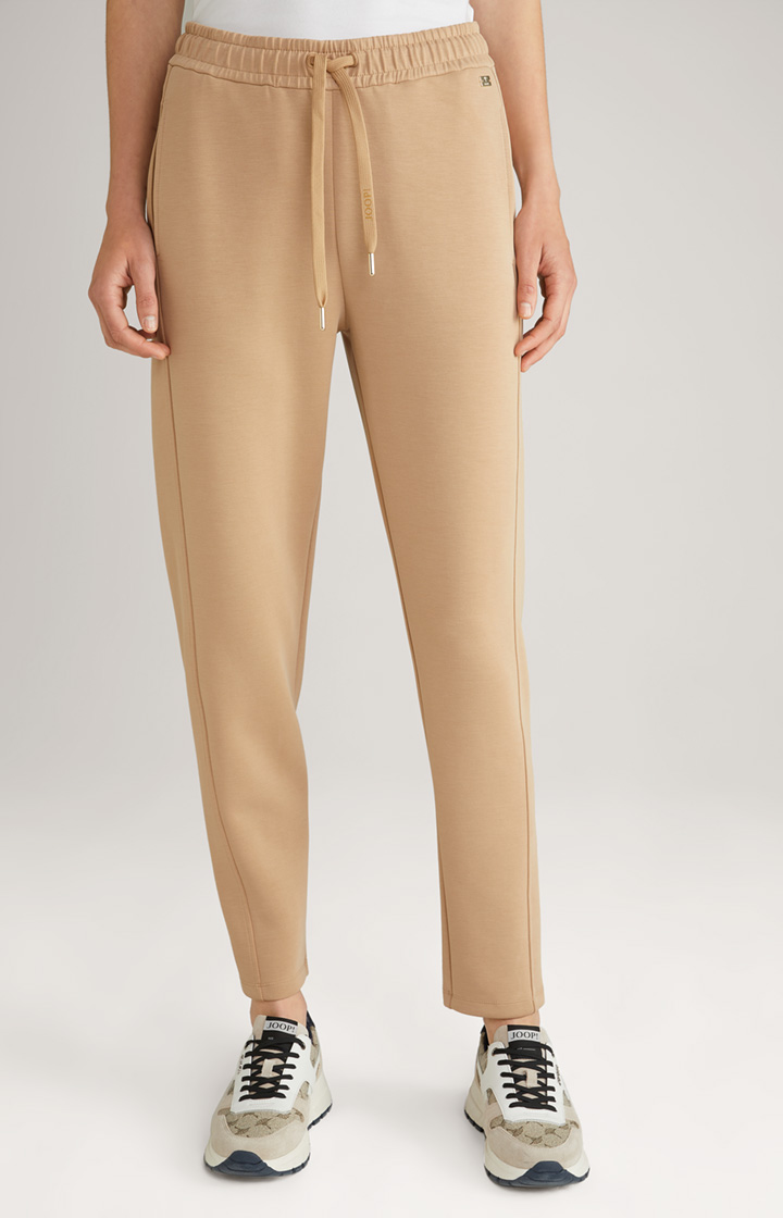 Soft Scuba-Sweat-Joggpants in Beige