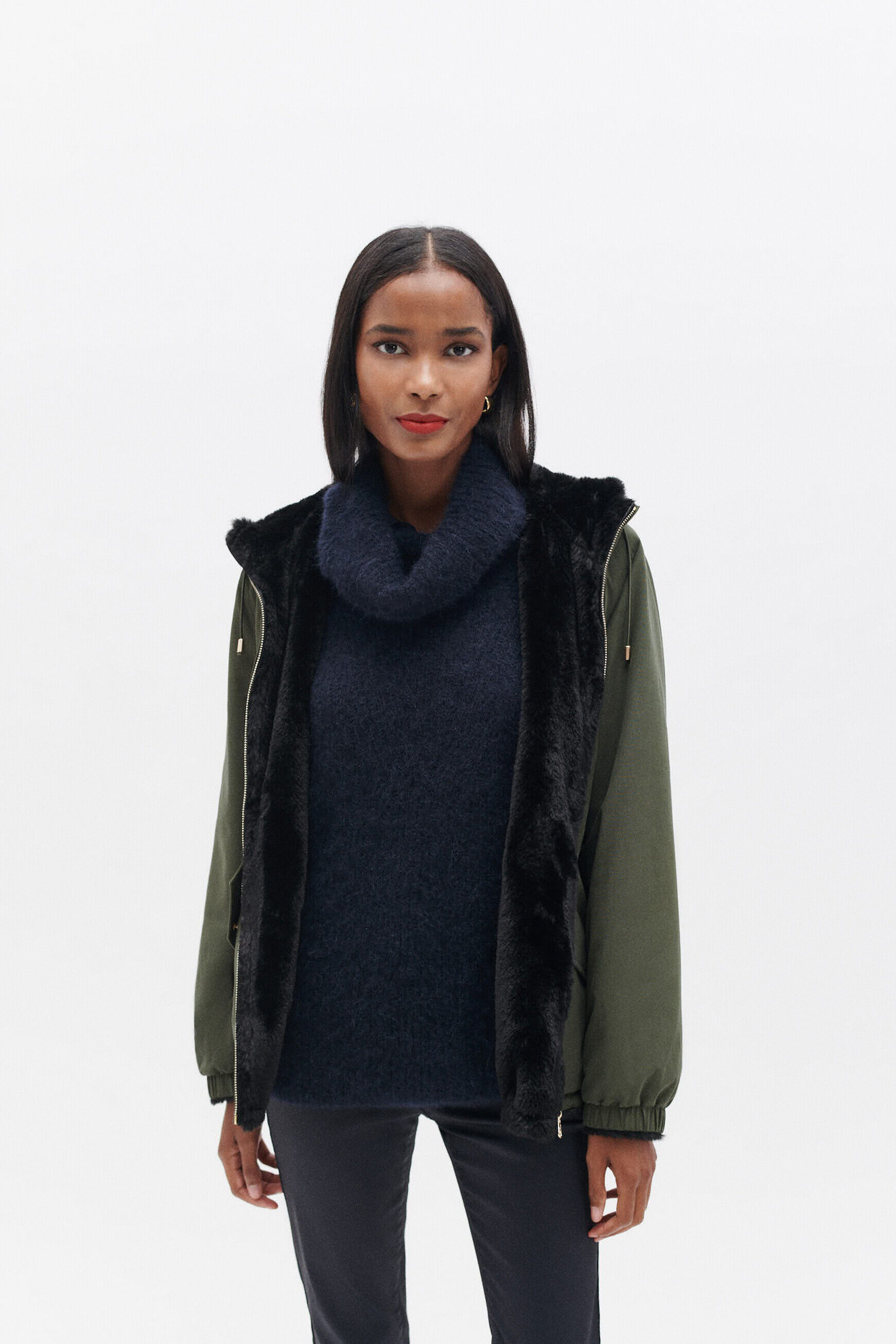 Manteau gbeluga vert clair femme