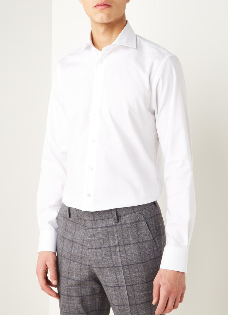 Camisa Profuomo de corte regular que não precisa ser passada a ferro