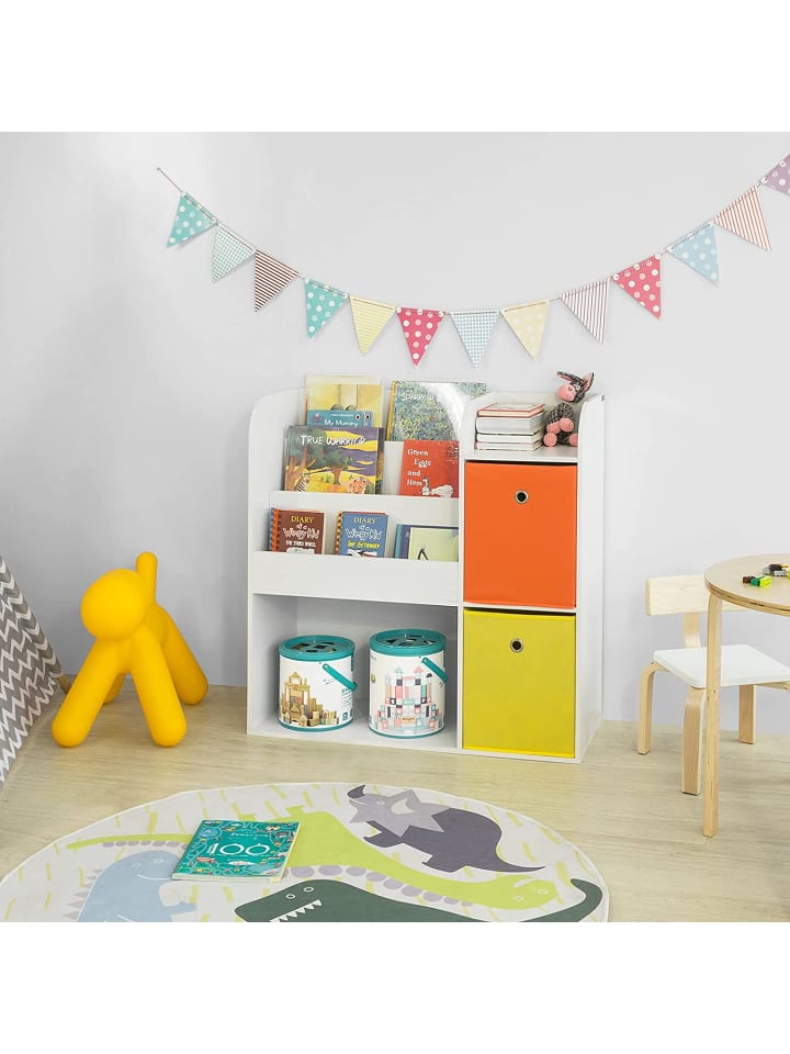 SoBuy Bücherregal in Weiß - (B)89 x (H)88 x (T)35cm günstig kaufen onesize