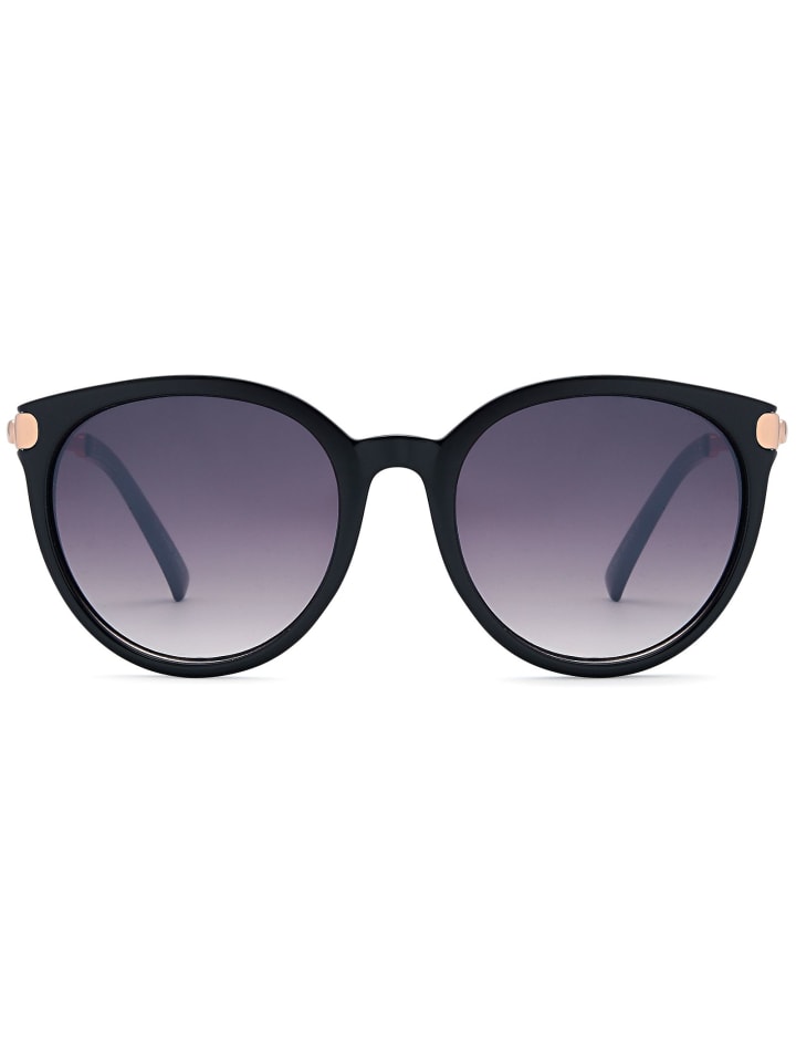 styleBREAKER Cateye Sonnenbrille in Schwarz-Gold / Grau Verlauf günstig kaufen onesize