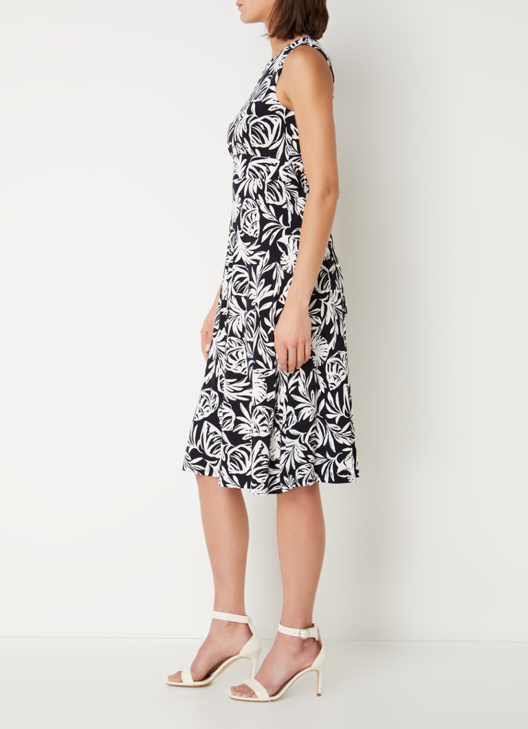 Abito midi in jersey con stampa a foglie Marylise di Hobbs