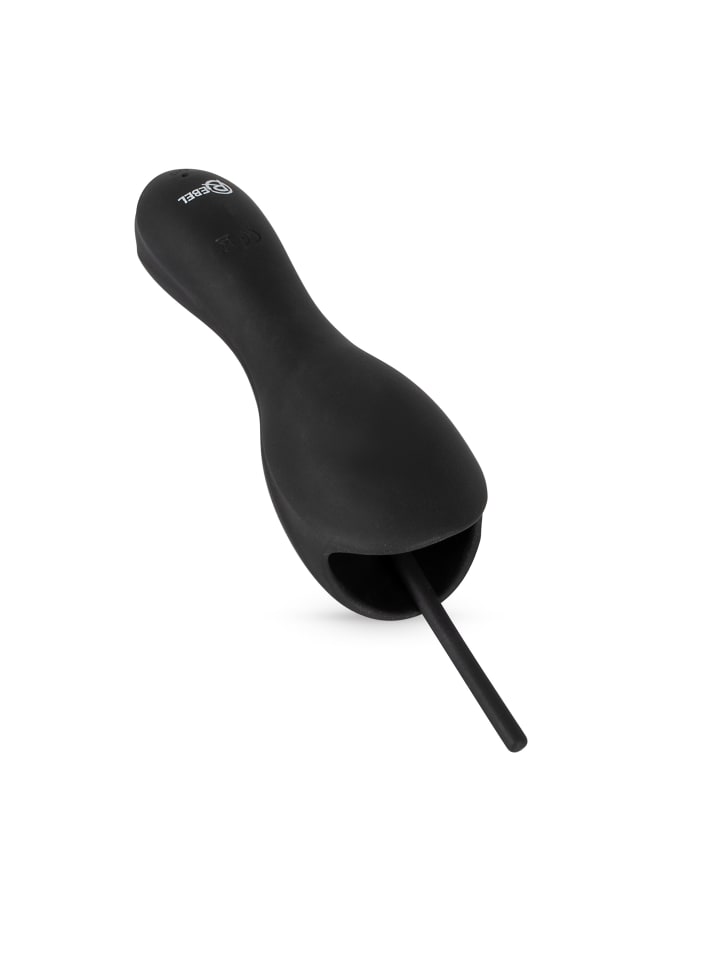 Rebel Masturbator mit Vibration Glans Masturbator with 3 attachable Dilators in schwarz günstig kaufen 14 cm