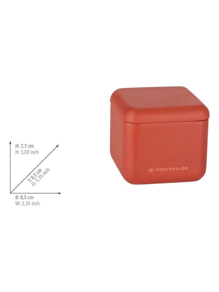 Tom Tailor 2er-Set: Aufbewahrungsdosen in Rot - (B)8,5 x (H)7,7 x (T)8,5 cm günstig kaufen onesize