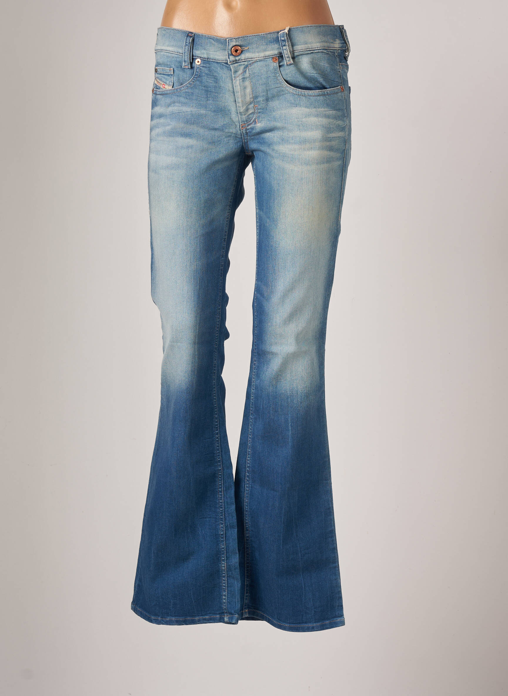 Diesel Jeans Bootcut Femme couleur bleu