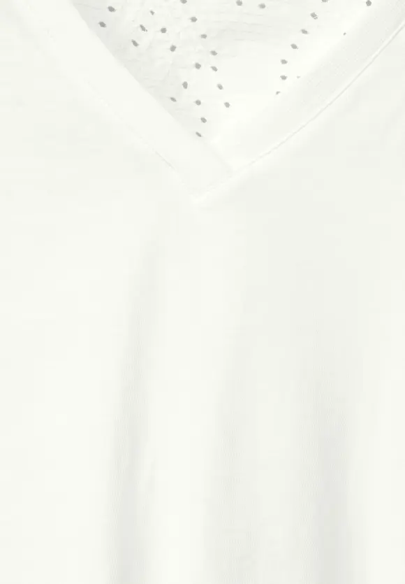 CECIL Jersey Spitzendetail Top