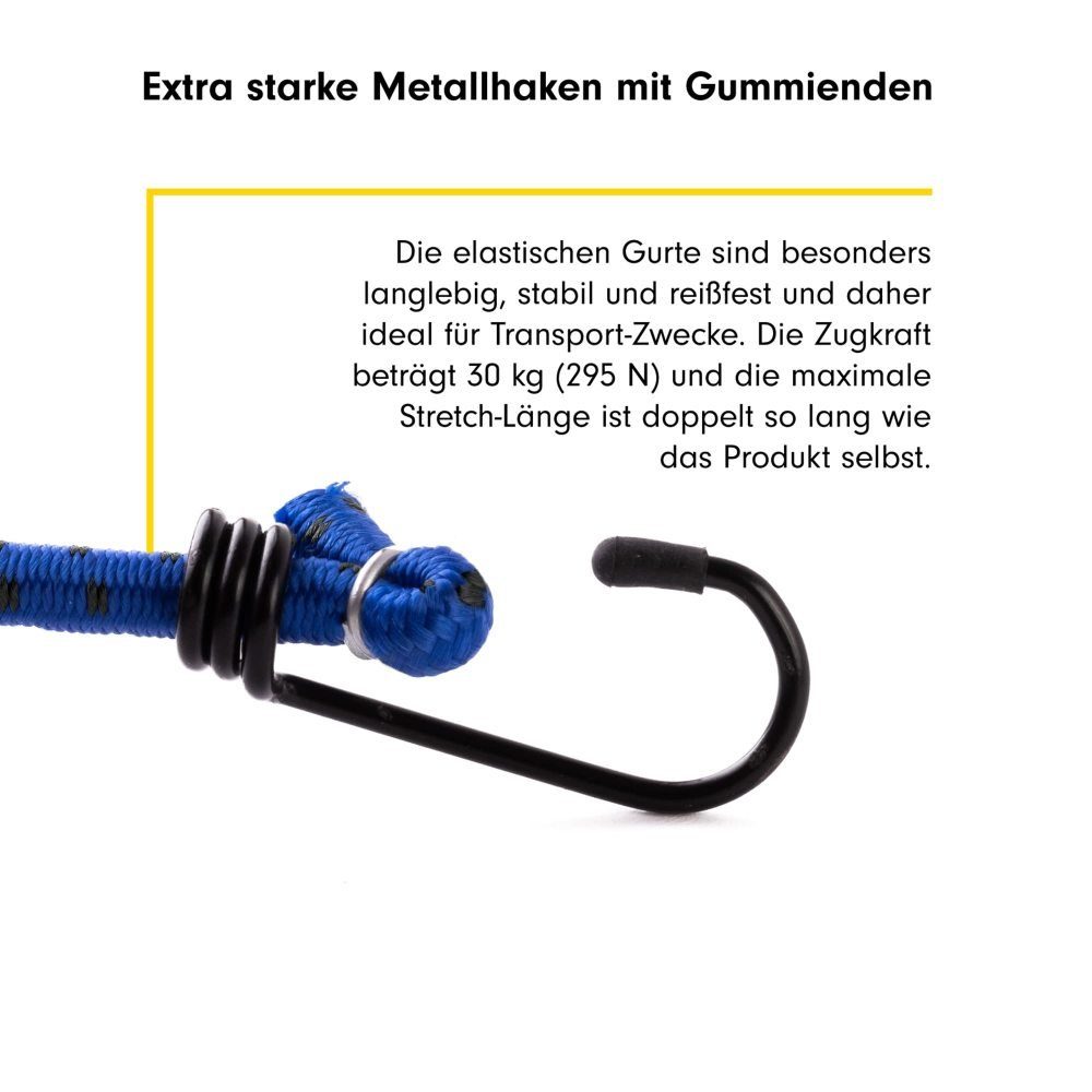 Houhence Spanngurt Spanngummi mit Haken, Profi Spanngumm Set aus Schnüren