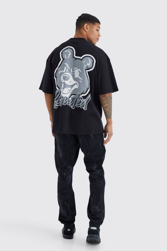 Oversize T-Shirt mit Bear Print