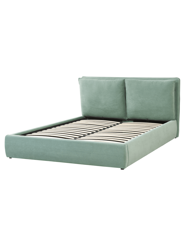 Beliani Doppelbett BAJONNA in Grün - (W) 184 x (H) 102 x (L) 235 cm günstig kaufen onesize