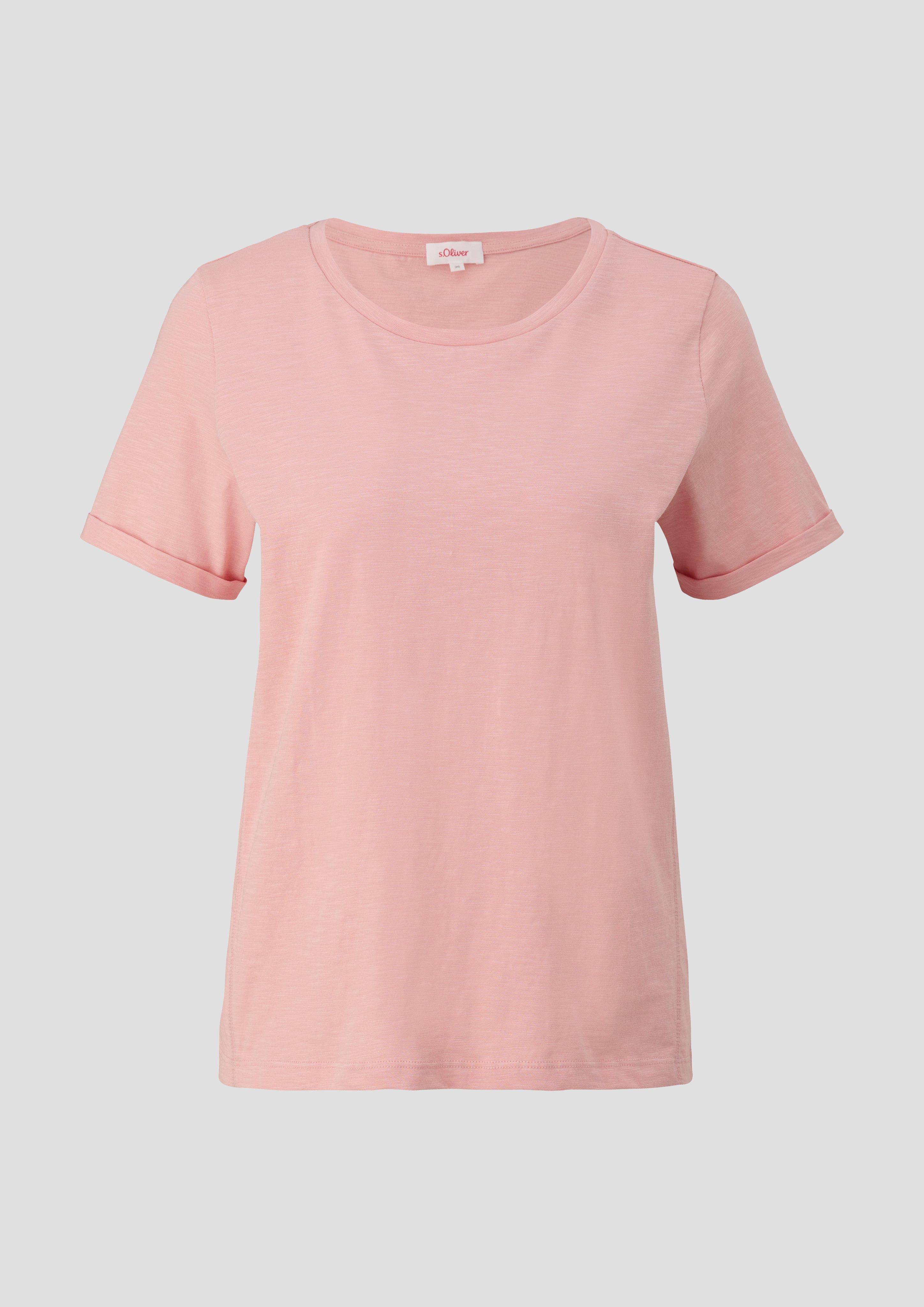T-Shirt mit Umschlag am Ärmel  2144451-4258