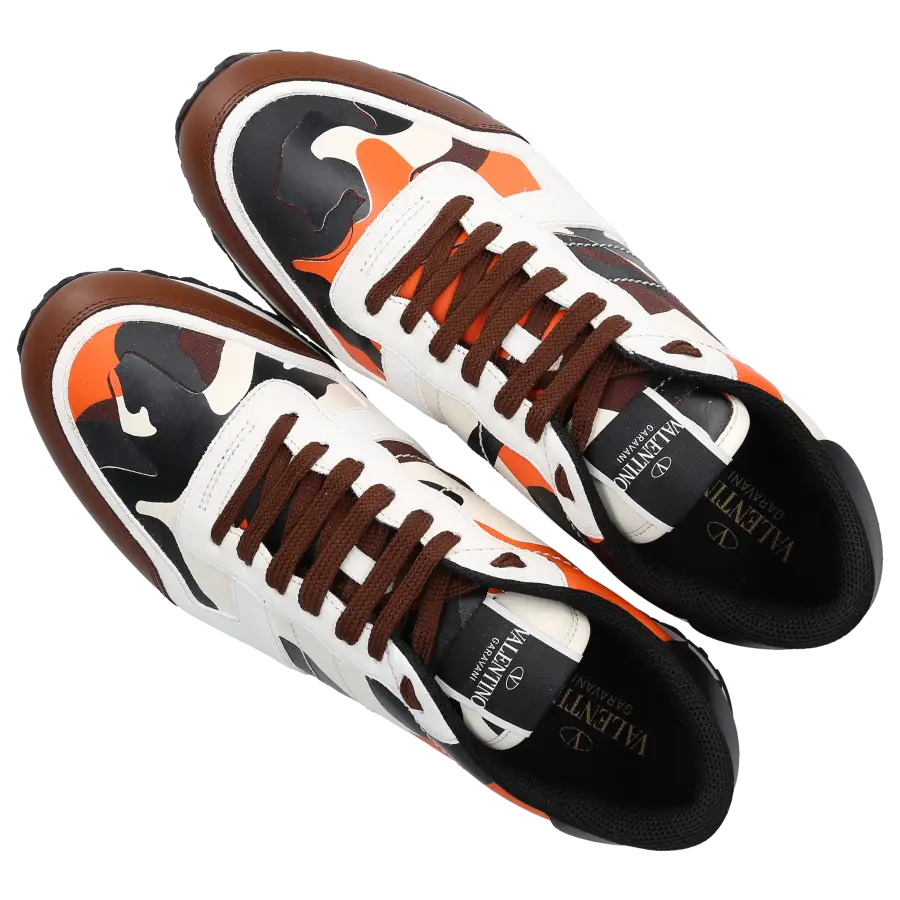 Valentino Garavani - Sneaker low ROCKRUNNER Veloursleder - braun