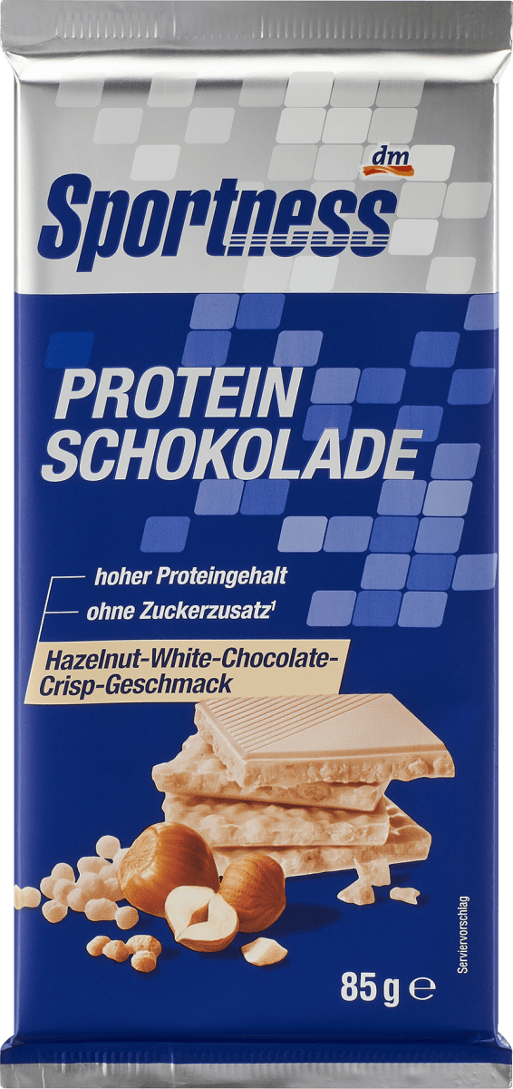 Protein Schokolade, Hazelnut White Chocolate Crisp Geschmack, 85 g