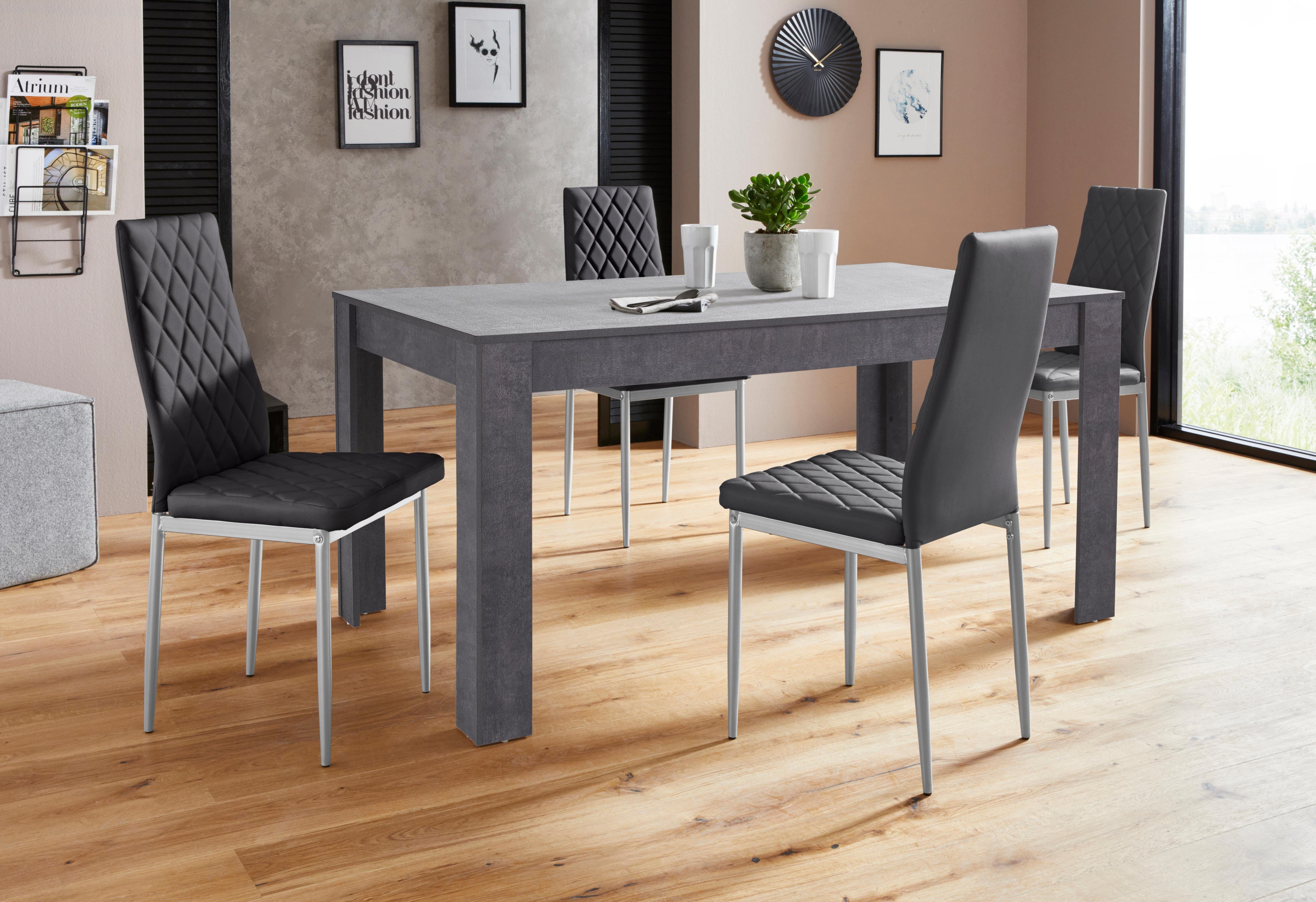 INOSIGN Essgruppe Lynn160/Brooke, (Set, 5-tlg), Tisch mit 4 Stühlen