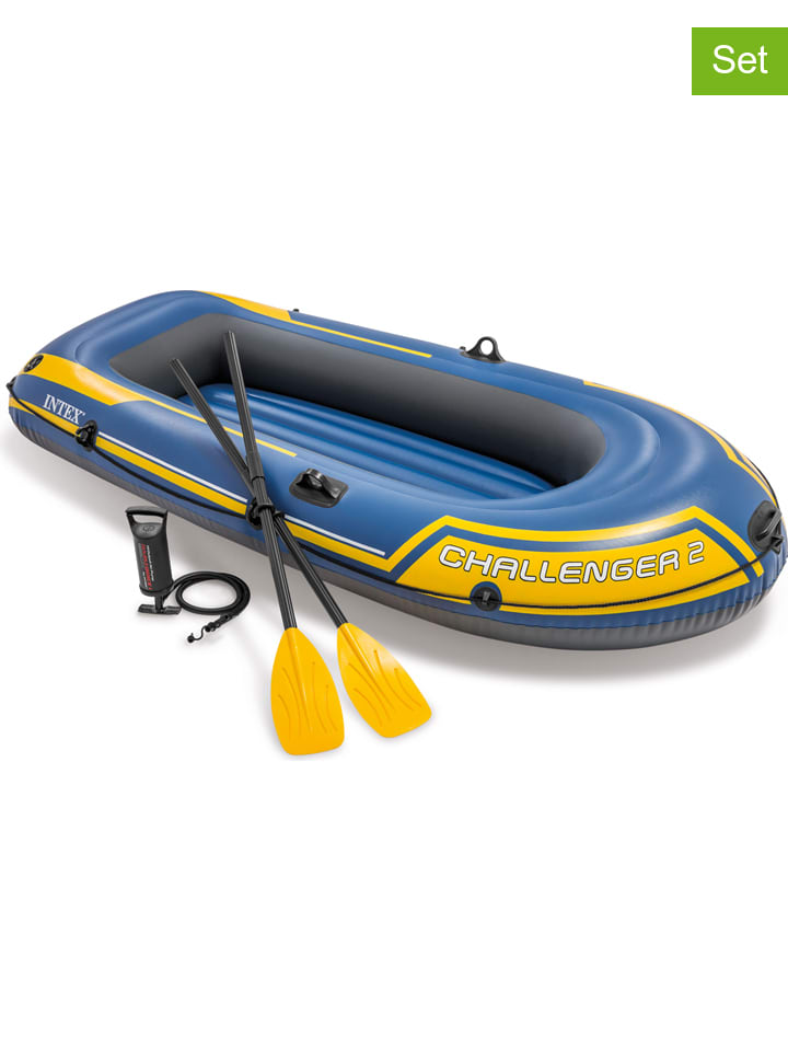 Intex Schlauchboot in Dunkelblau/ Gelb mit Zubehör - (L)236 x (B)114 cm günstig kaufen onesize