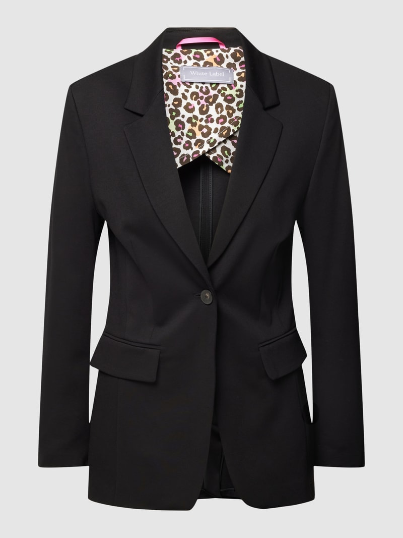 Blazer mit Pattentaschen in schwarz