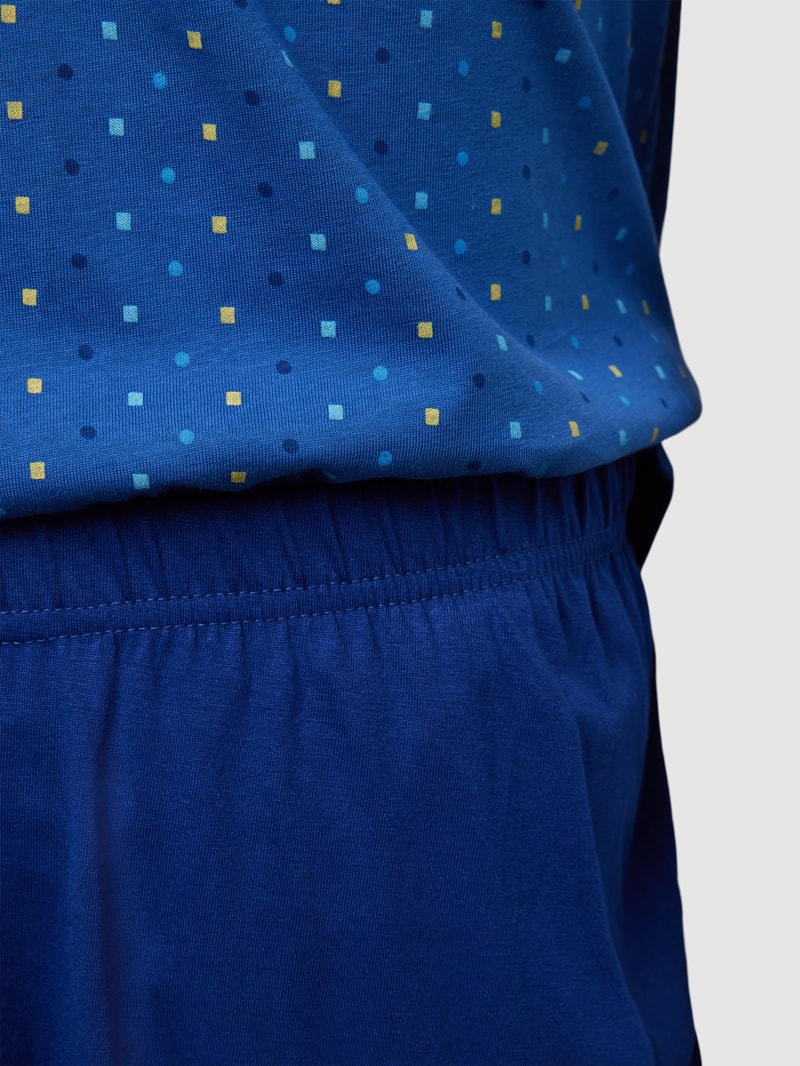 Pyjama mit Allover-Muster in blau