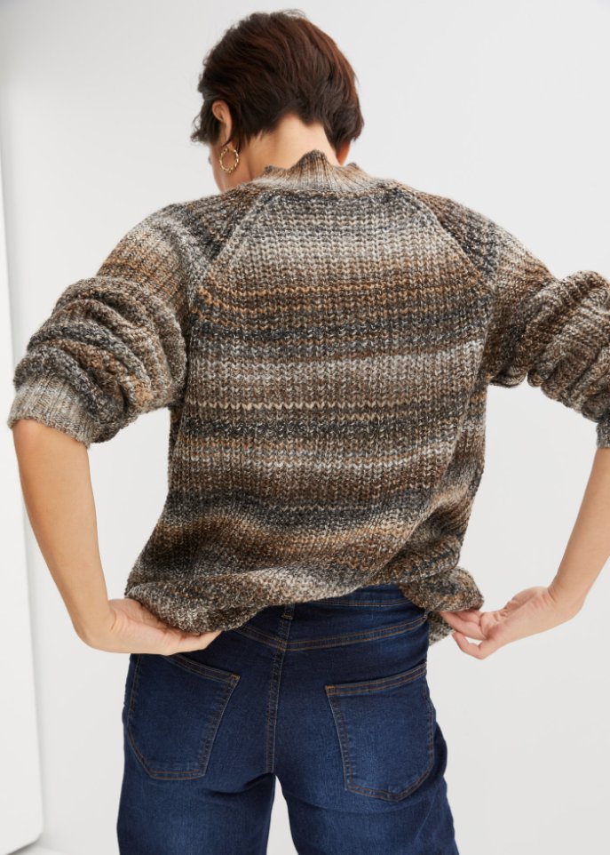 Pullover in Melange-Optik