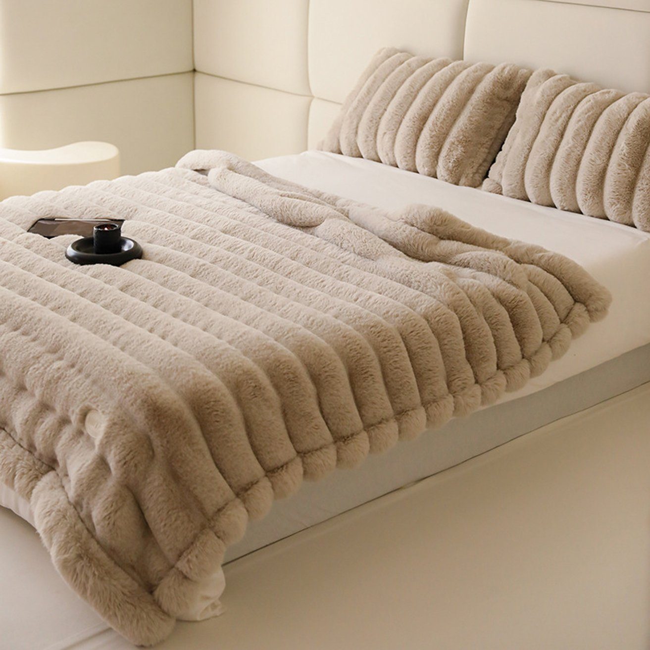 Wohndecke Kunstfell-Überwurfdecke, verdickte Decke, weich, plüschig, flauschig, HOHEA H, warm, gemütlich, dick, perfekt für Couch, Bett, Sofa