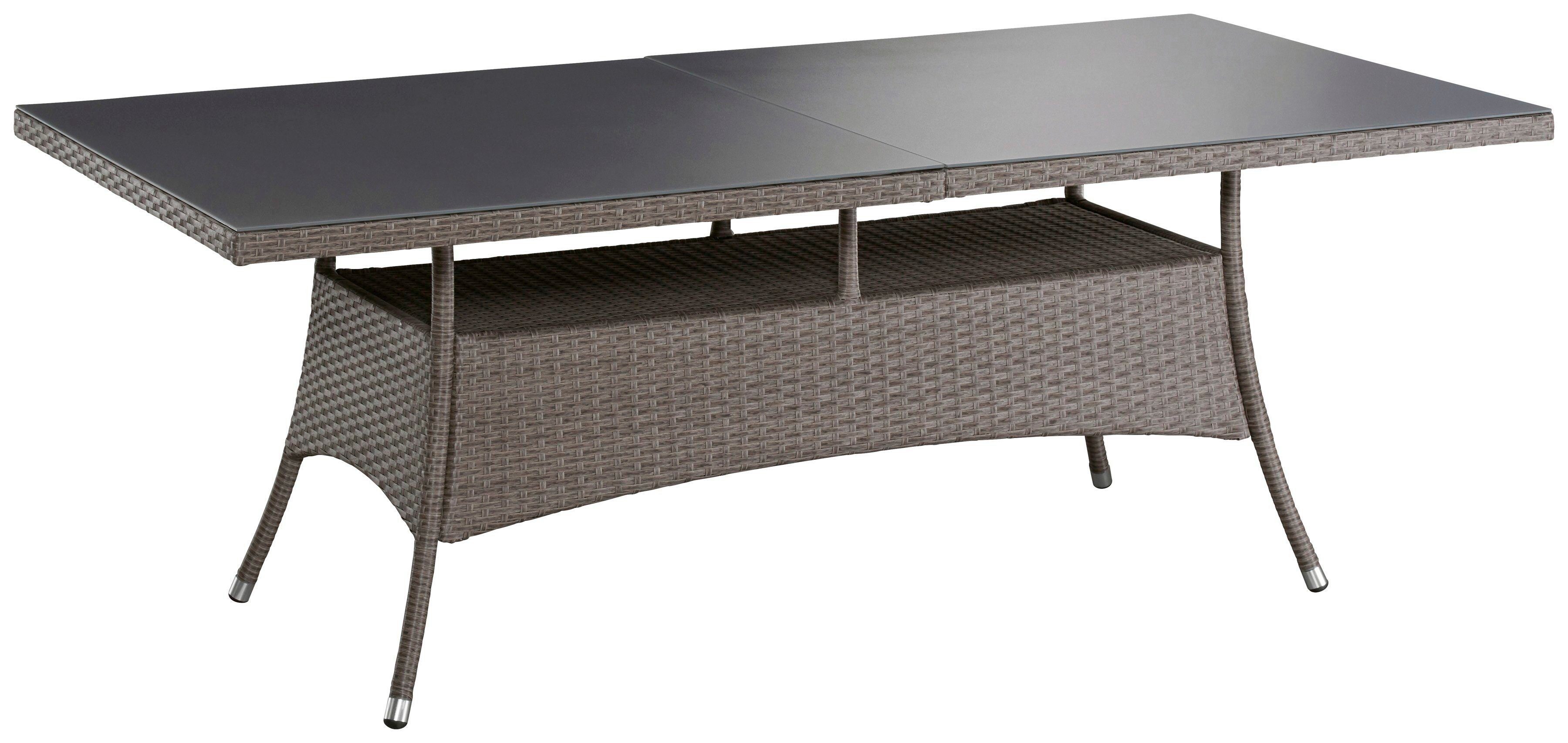 KONIFERA Garten-Essgruppe Mailand, (25-tlg), 8 Sessel, Tisch 200x100 cm, Polyrattan