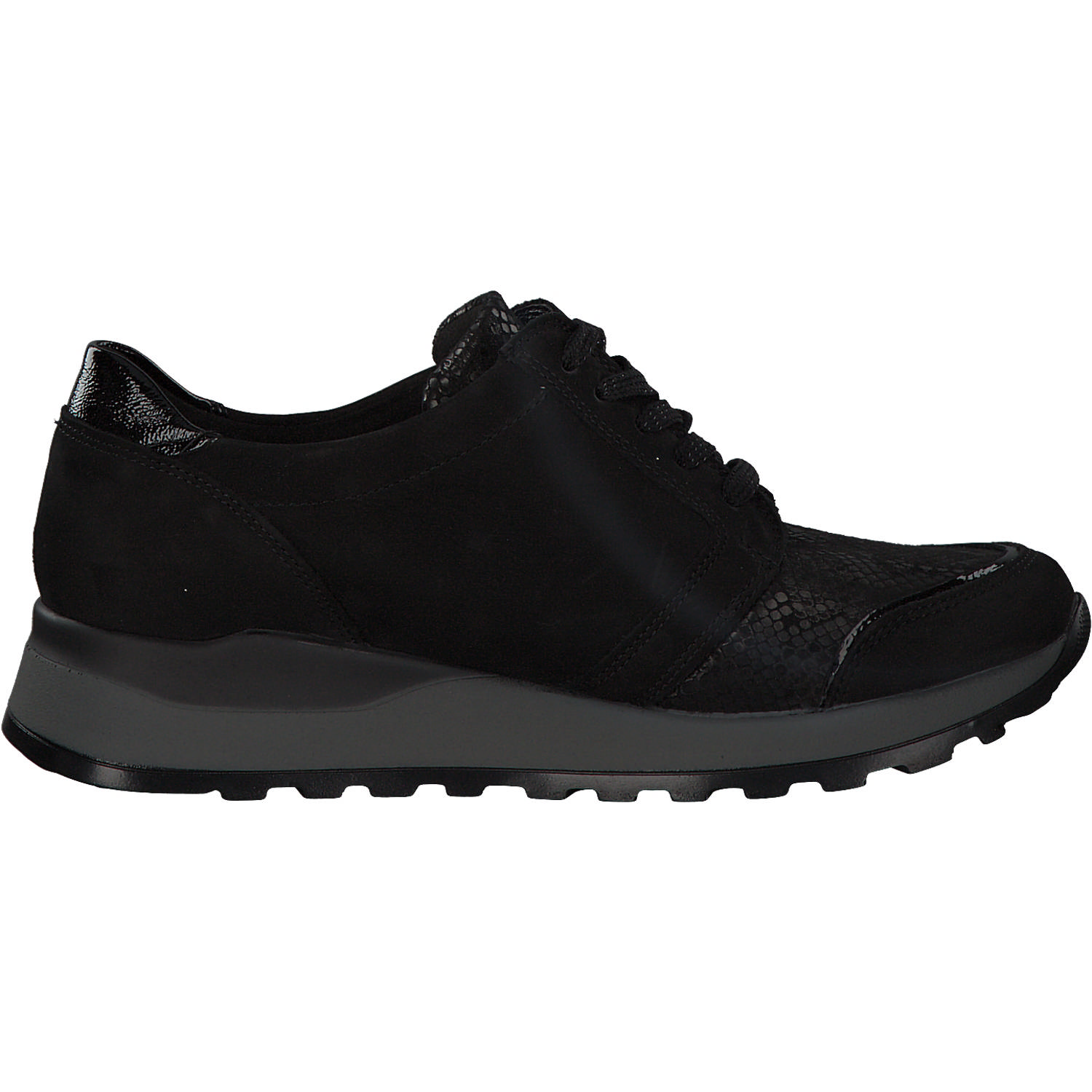 Waldläufer Hiroko Soft H64007, Sneakers Low, Damen, Schwarz (Silver)