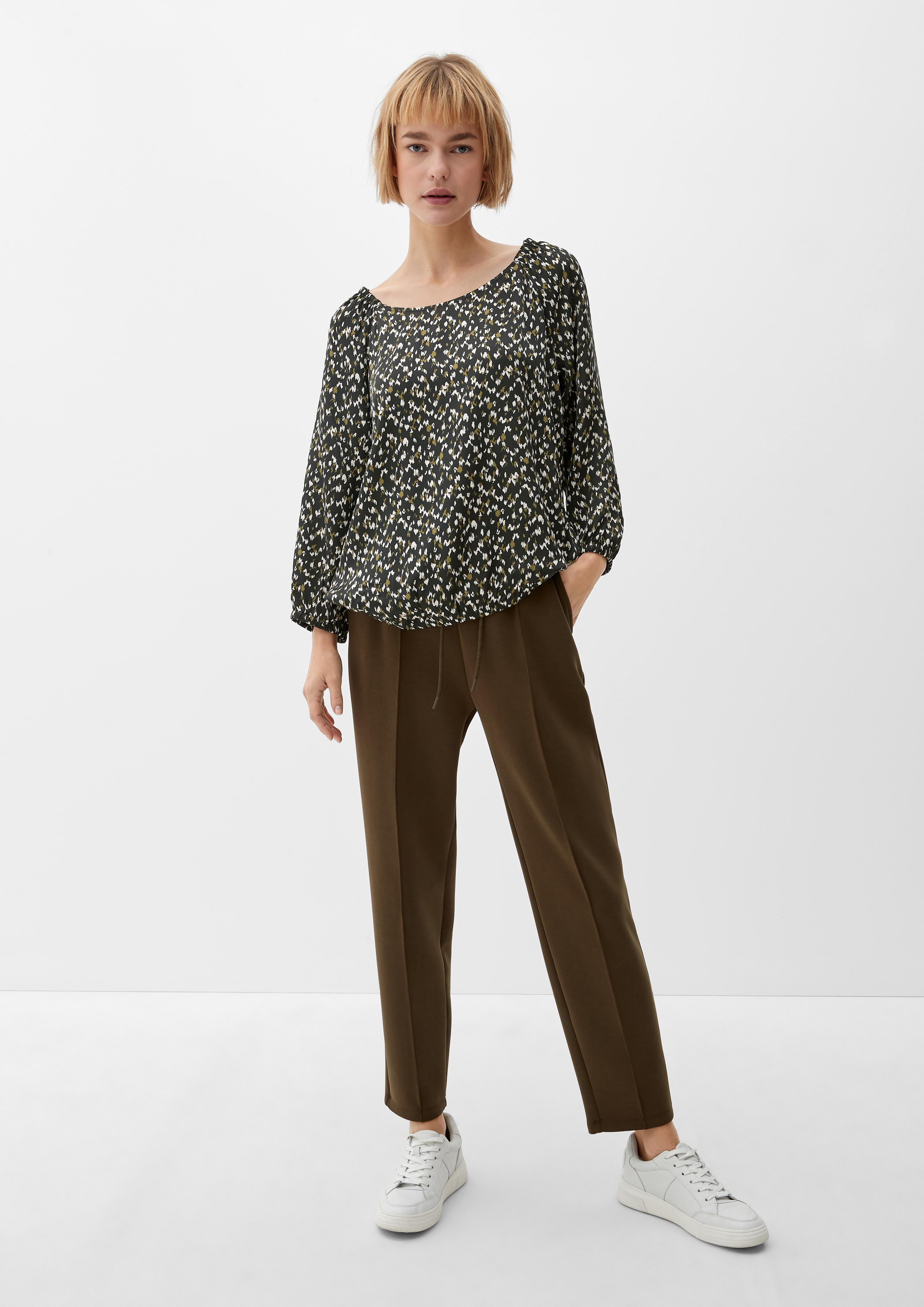 Viskosebluse mit Allovermuster  2120713-99A2