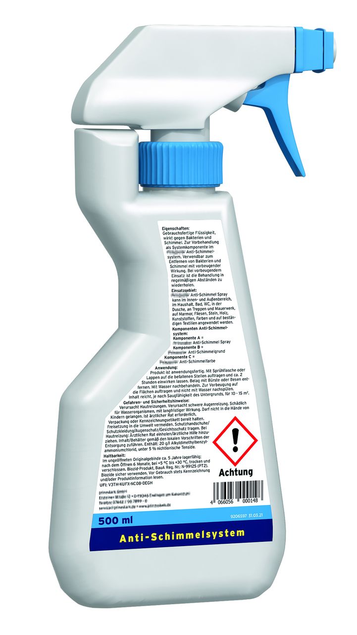 Plid Premium Anti-Schimmelspray Schimmelspray Schimmelentferner Farblos
