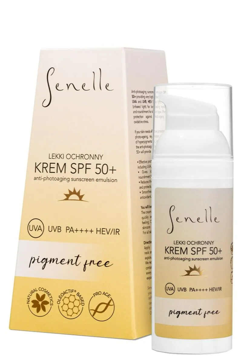Senelle Lichte Beschermende Crème SPF 50+ Zonder pigmentvlekken