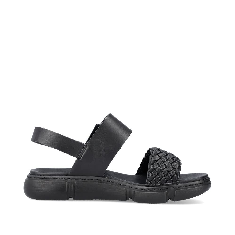 RIEKER Klassische Sandalen schwarz