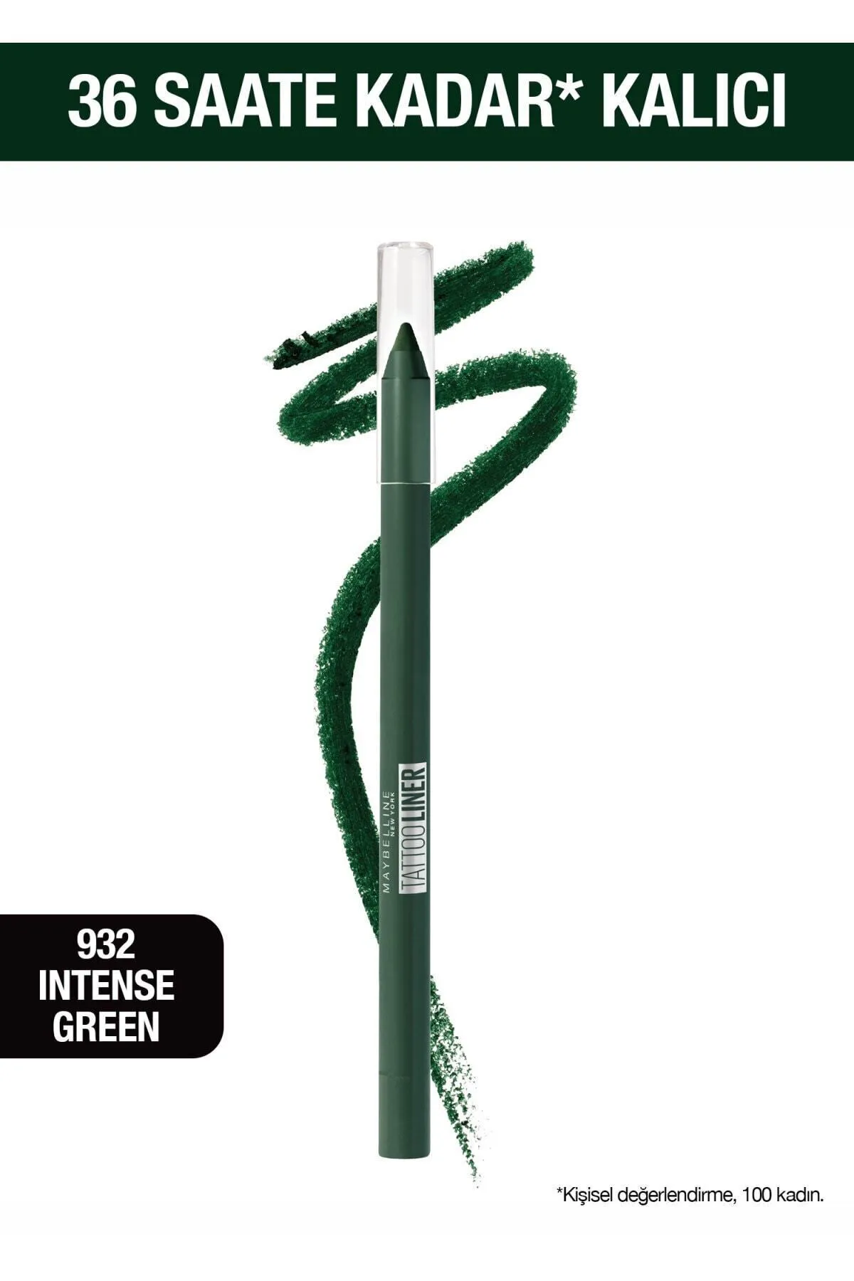 Maybelline New York  Dunkelgrüner Tattoo Liner Gel Eye Pencil 932 Intense Green 3600531531188