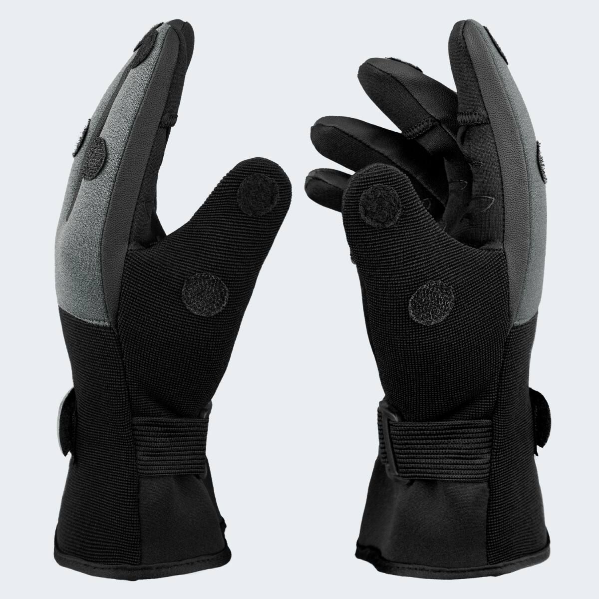 Arapaima Fishing Equipment GreyBlack Neopren Angelhandschuhe