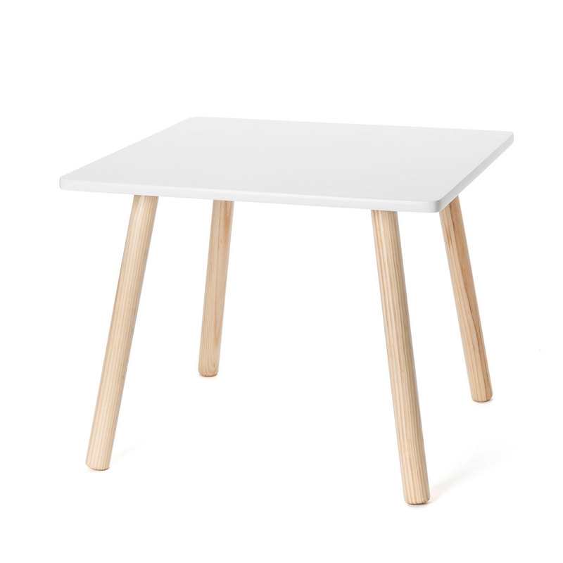 Table carrée naturel/blanc Oxybul
