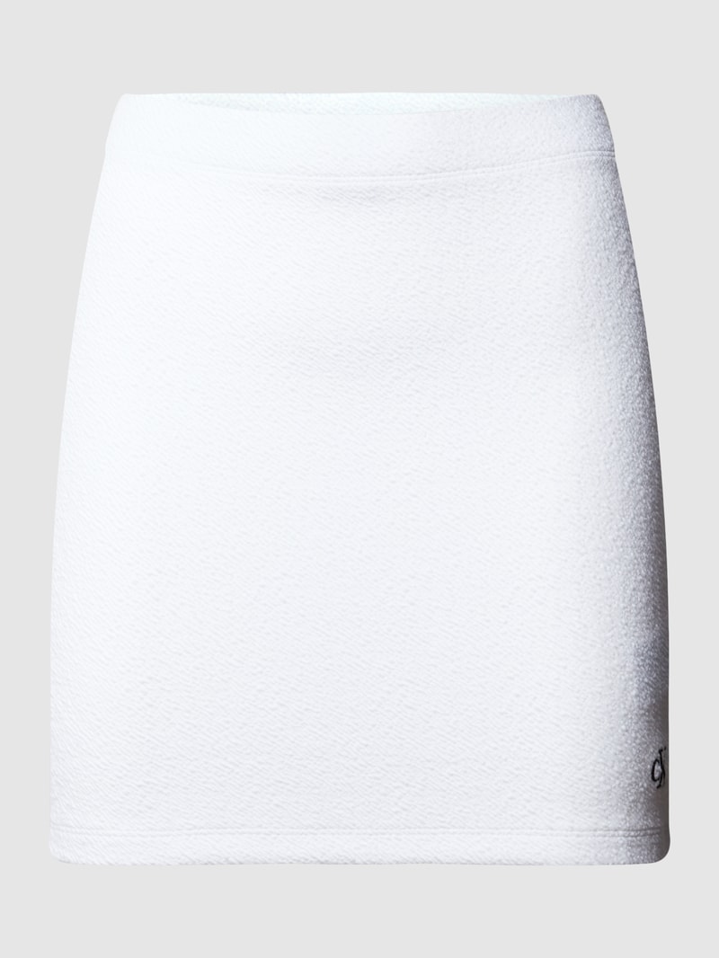 Minirock mit Label-Stitching Modell 'SLUB' in weiß