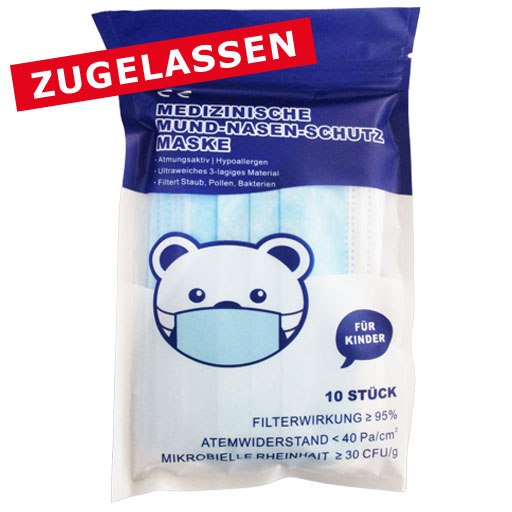 Gesichtsmaske 3-lagig für Kinder  10 St