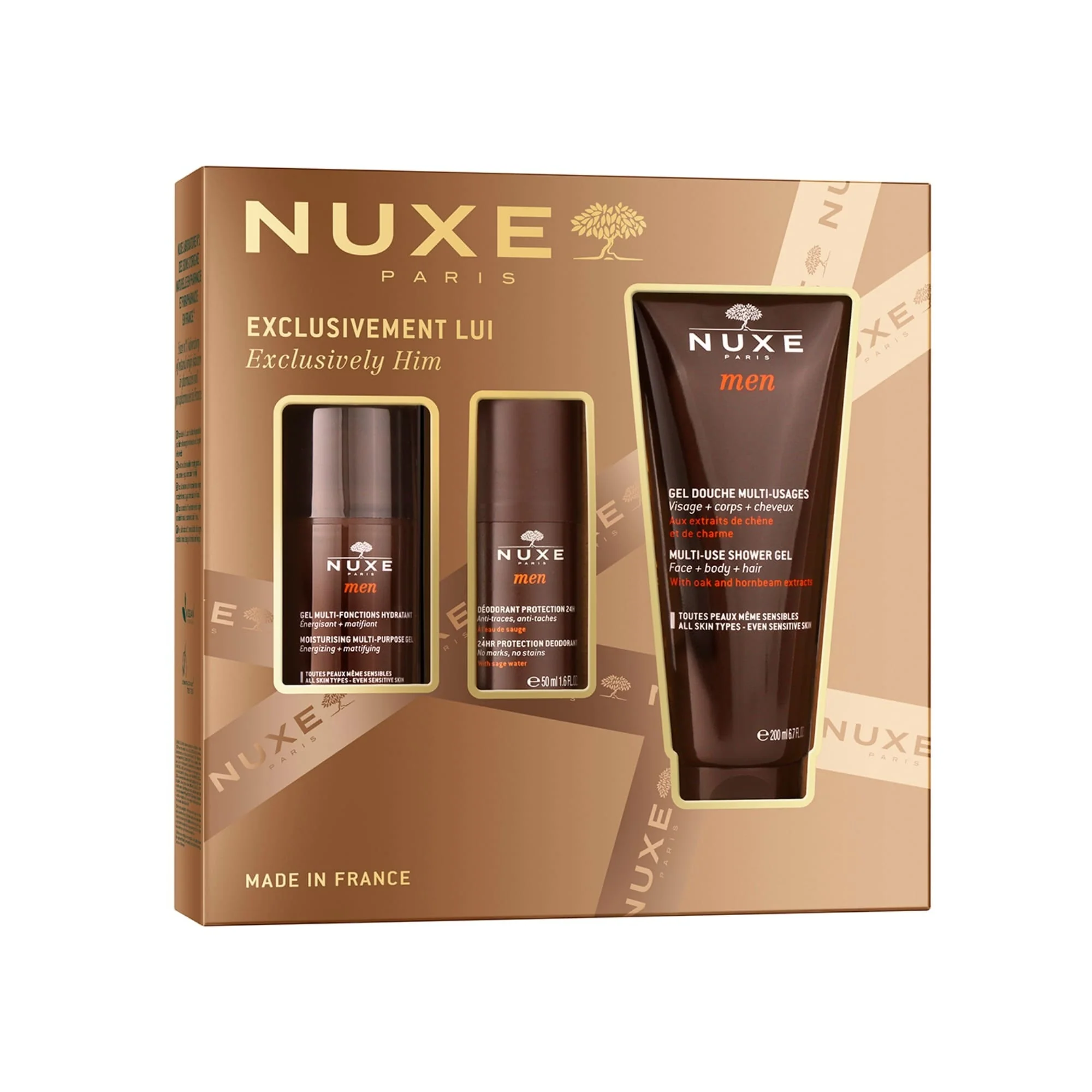 Nuxe Pflege-Set für Männer – Gesichts- und Körperpflege-Sets, Feuchtigkeitsspendendes Gesichtsgel
