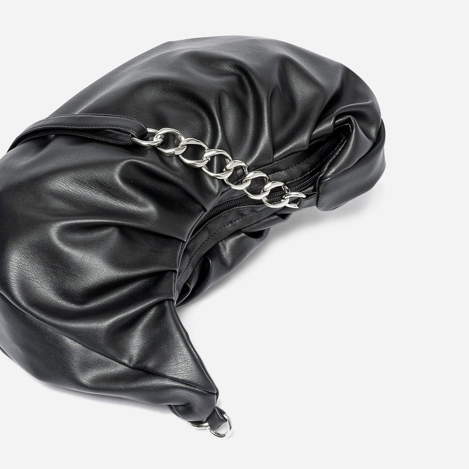 Sac à main TEXTO noir à bandoulière maxi chaîne