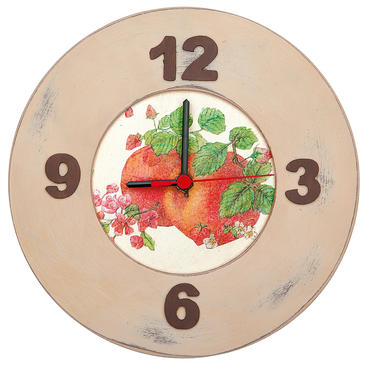 MDF-Uhr, 21,5 cm Ø