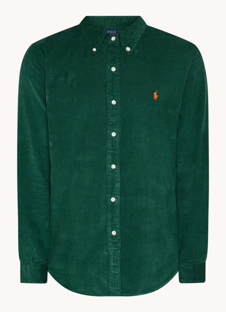 Srajca iz žameta s prikrojem in gumbi iz žameta Ralph Lauren