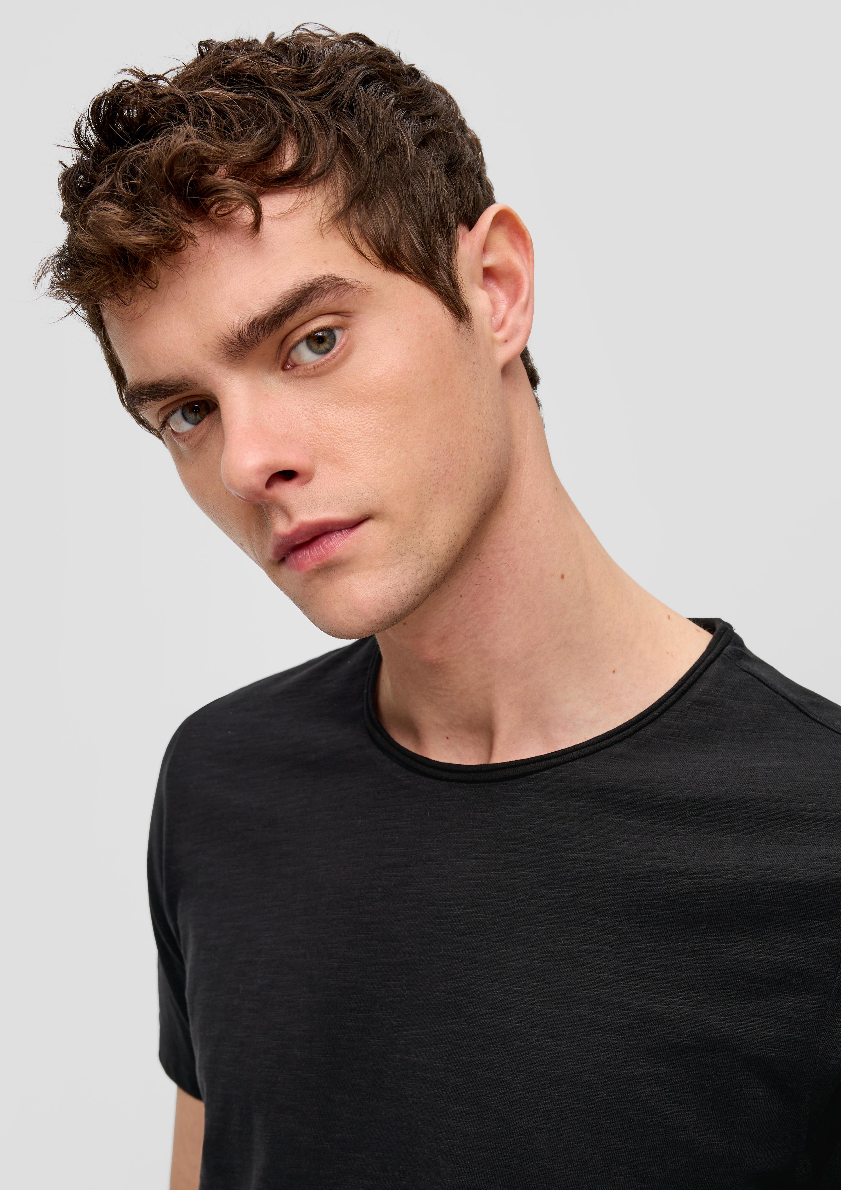 Baumwollshirt mit Flammgarn-Struktur  2141633-9999