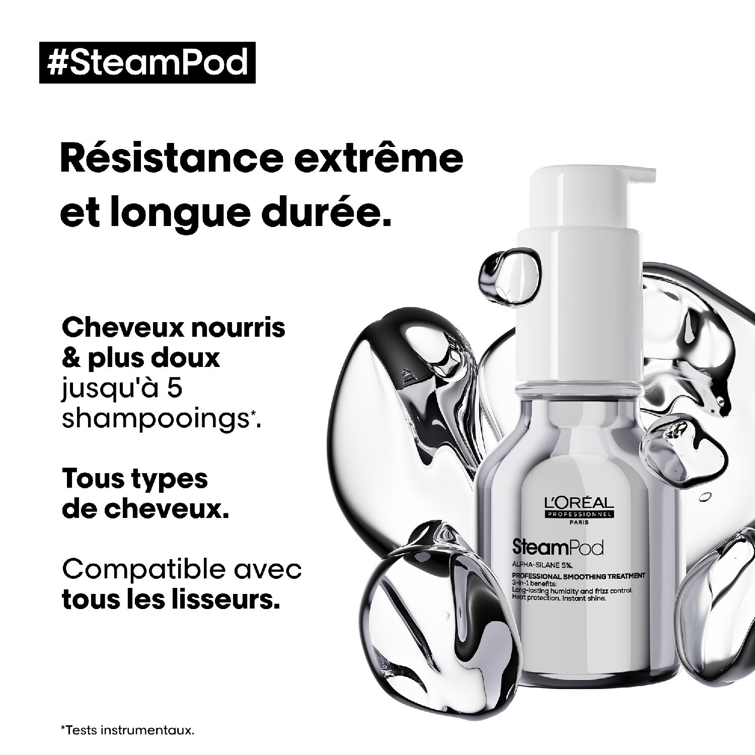 l'oréal professionnel SteamPod Soin Lissant Professionnel - Tous types de cheveux